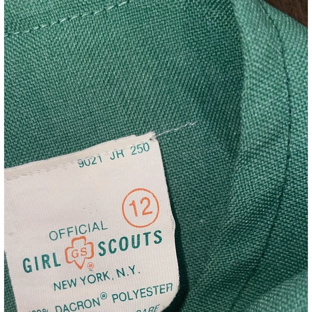 Official Girl Scout VTG 70s Uniform‎ 3 Piece Set Juniors Size 12-14